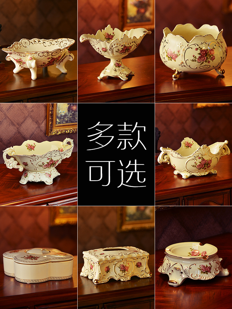 Fruit bowl ceramic creative Fruit bowl furnishing articles European fashion household contracted Fruit basket of I sitting room tea table plate