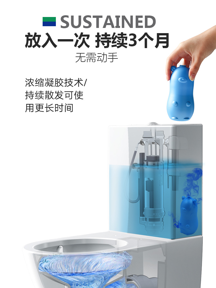 伟复 蓝熊宝洁厕灵 2瓶 图1