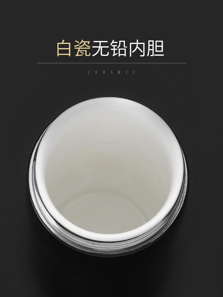 Ceramic bladder vacuum cup men 's tea cup men' s high - grade glass high - capacity portable car cup cup