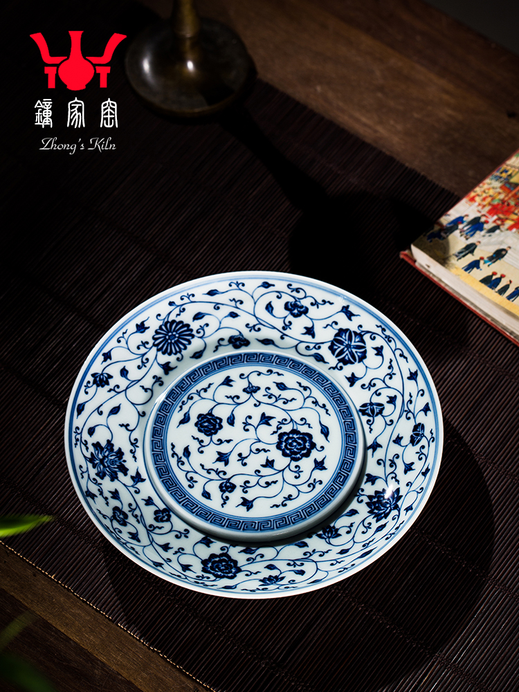 Clock home bearing jingdezhen porcelain up pot maintain bound branch pattern pot bearing do make a pot of bearing plate of water are it