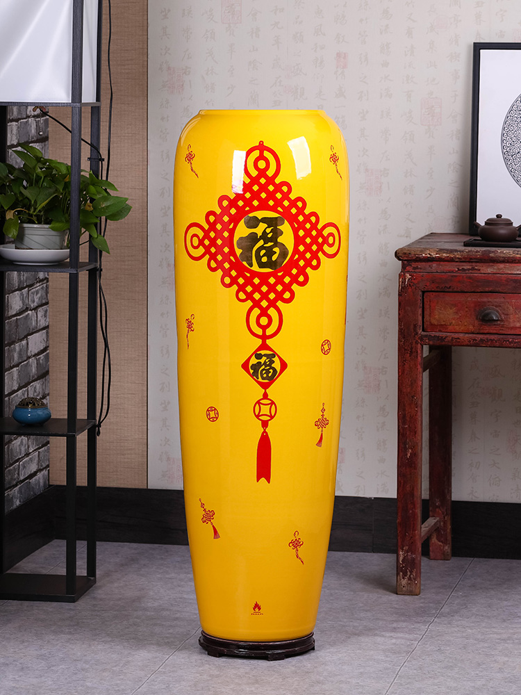 Jingdezhen ceramics landing large vases, the sitting room porch flowers in the vase decoration decoration ceramics furnishing articles