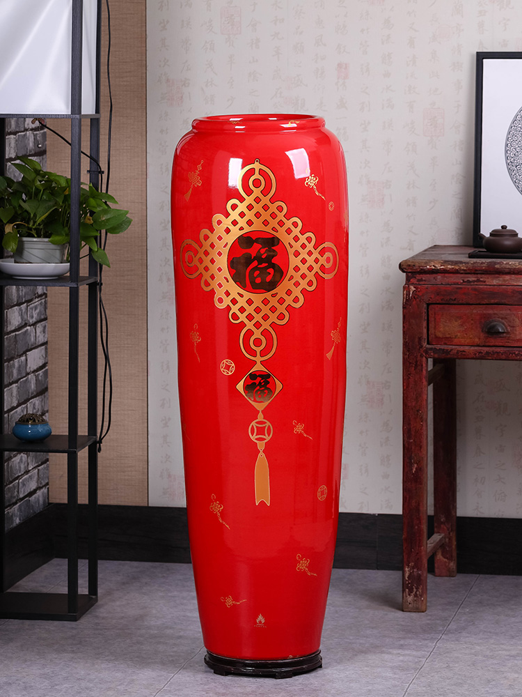 Jingdezhen ceramics landing large vases, the sitting room porch flowers in the vase decoration decoration ceramics furnishing articles