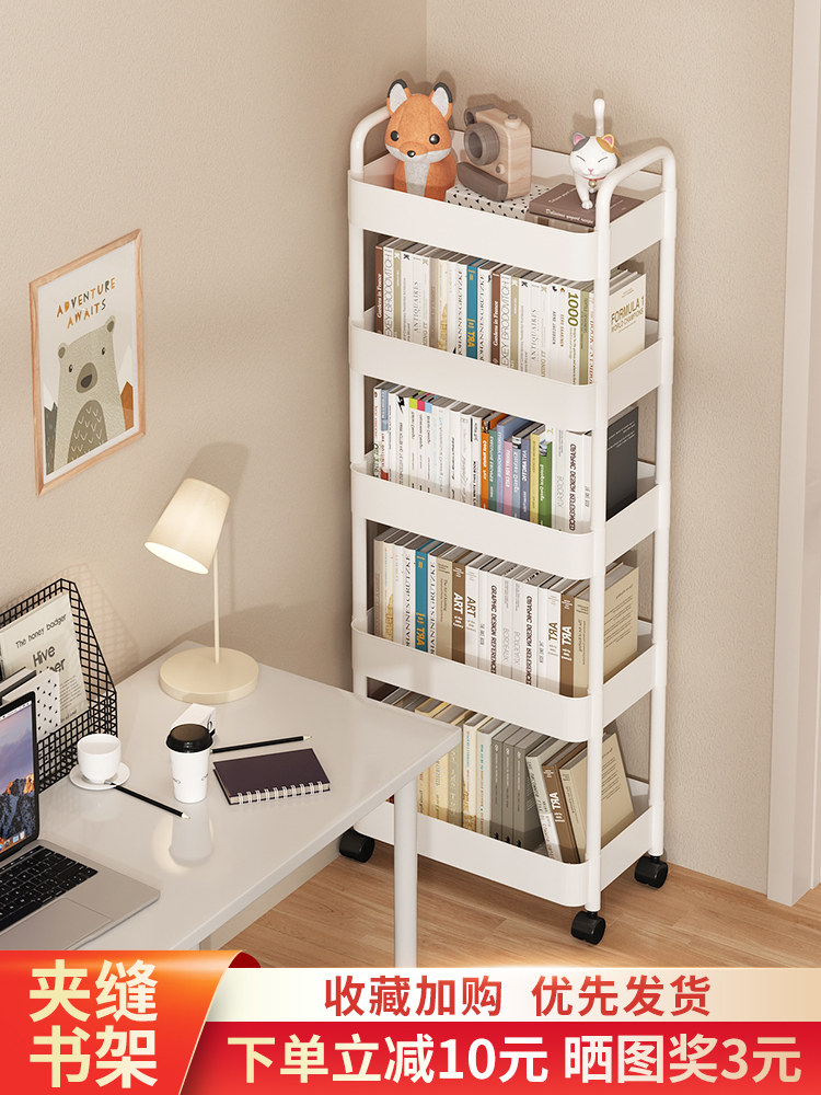 tủ sách đẹp Kệ sách có thể tháo rời nhiều tầng cho trẻ em có giá để đồ đọc sách hộ gia đình giá xe đẩy có bánh xe sàn tủ sách đơn giản kệ sách kệ sách giá rẻ