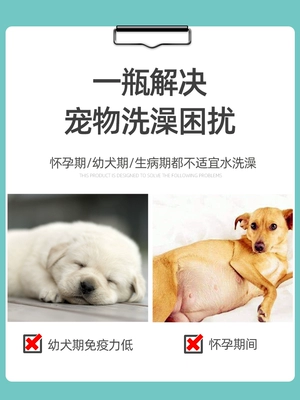 Pet cat dog giặt khô bọt con chó con mèo con dùng một lần khử mùi mèo với bột giặt khô - Cat / Dog Beauty & Cleaning Supplies Cat / Dog Beauty & Cleaning Supplies