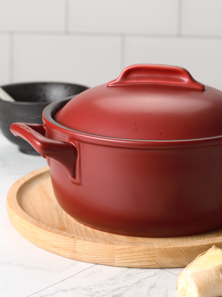 Creative high temperature resistant flame gas ceramic pot casserole small saucepan health stew pot of porridge pot home sand stone bowl