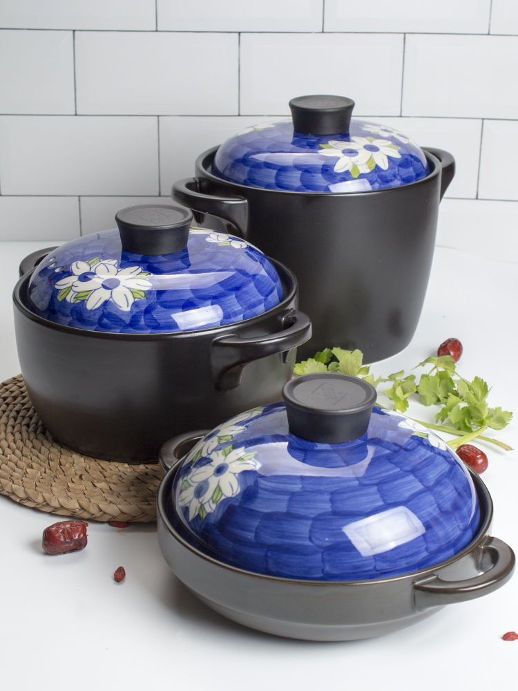 Japanese high - temperature household ceramic soup pot gas soup rice congee stew pot soup pot stewing pot chicken soup pot an earthenware pot
