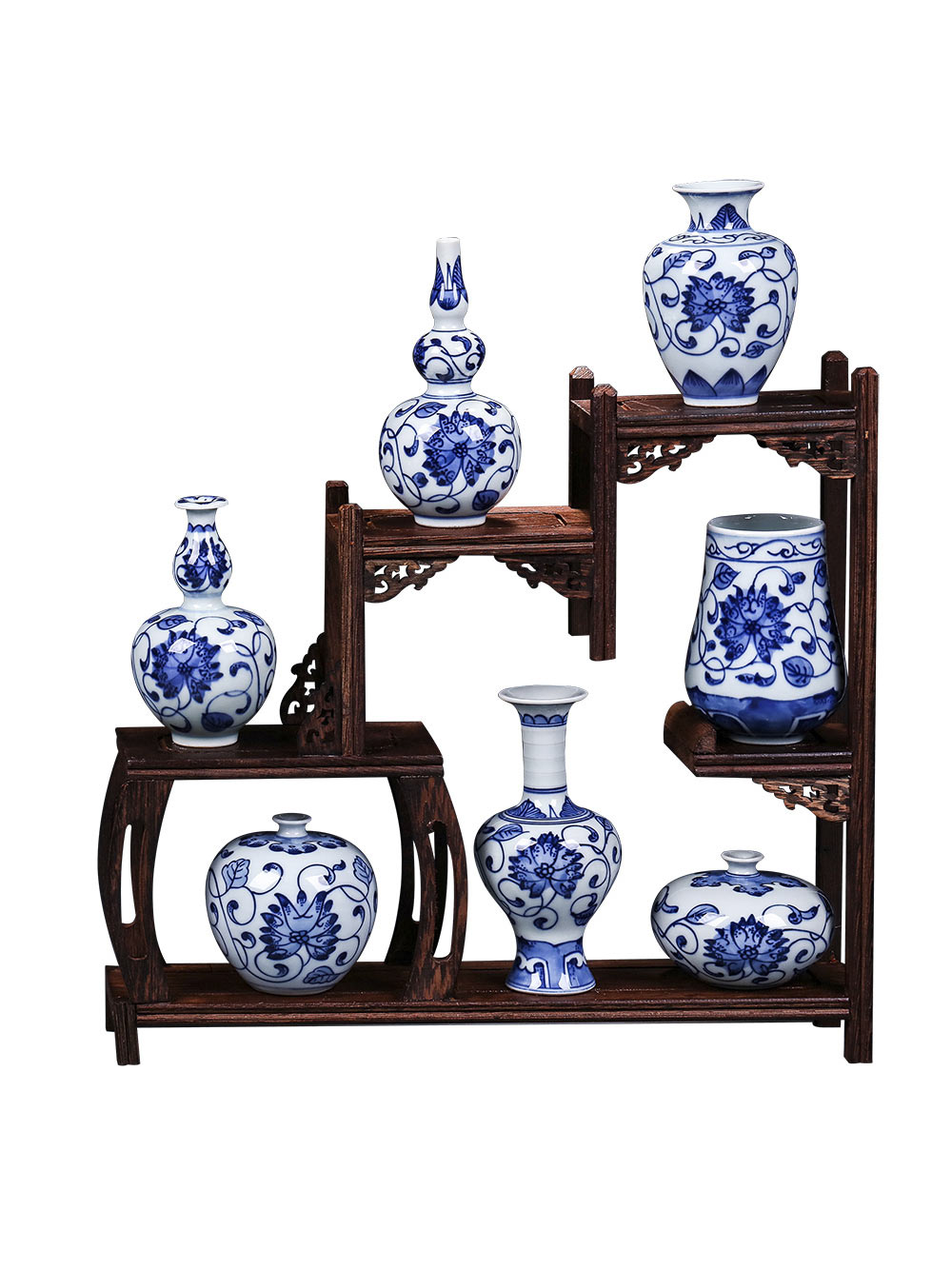 Antique hand - made porcelain of jingdezhen ceramics mini floret bottle of flower arranging taking furnishing articles rich ancient frame decorate household