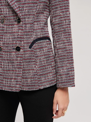 Thiết kế túi giả vải tweed cong mùa thu và mùa đông của phụ nữ SCOFIELD SFJK88306L - Business Suit