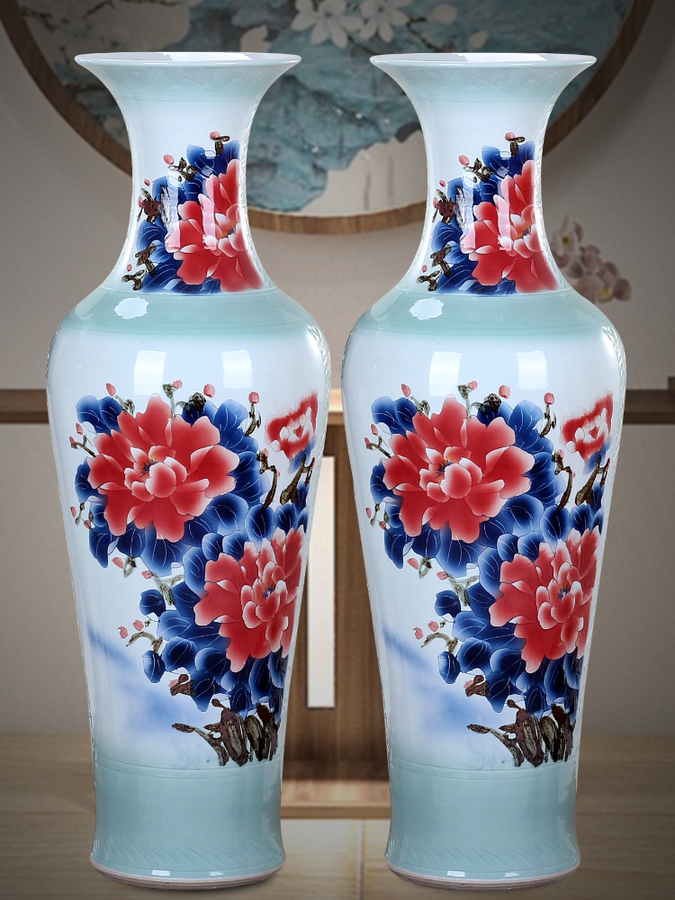 Jingdezhen ceramics hand - made riches and honour figure of large vases, the sitting room the hotel Chinese style household furnishing articles decorations