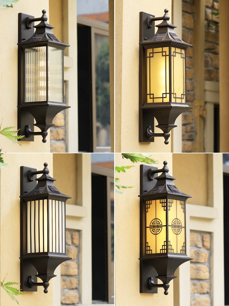 Đèn tường năng lượng mặt trời ngoài trời chống thấm nước cổng đèn sân vườn hộ gia đình siêu sáng ngoài trời lối đi vườn phong cách cổ điển đèn tường bên ngoài đèn năng lượng mặt trời gắn tường đèn tường năng lượng mặt trời apollo