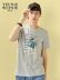 TeenieWeenieMen gấu 2019 mùa hè mới dành cho nam hoạt hình thư in hình áo thun thủy triều ngắn tay - Áo phông ngắn áo phông nam đẹp Áo phông ngắn