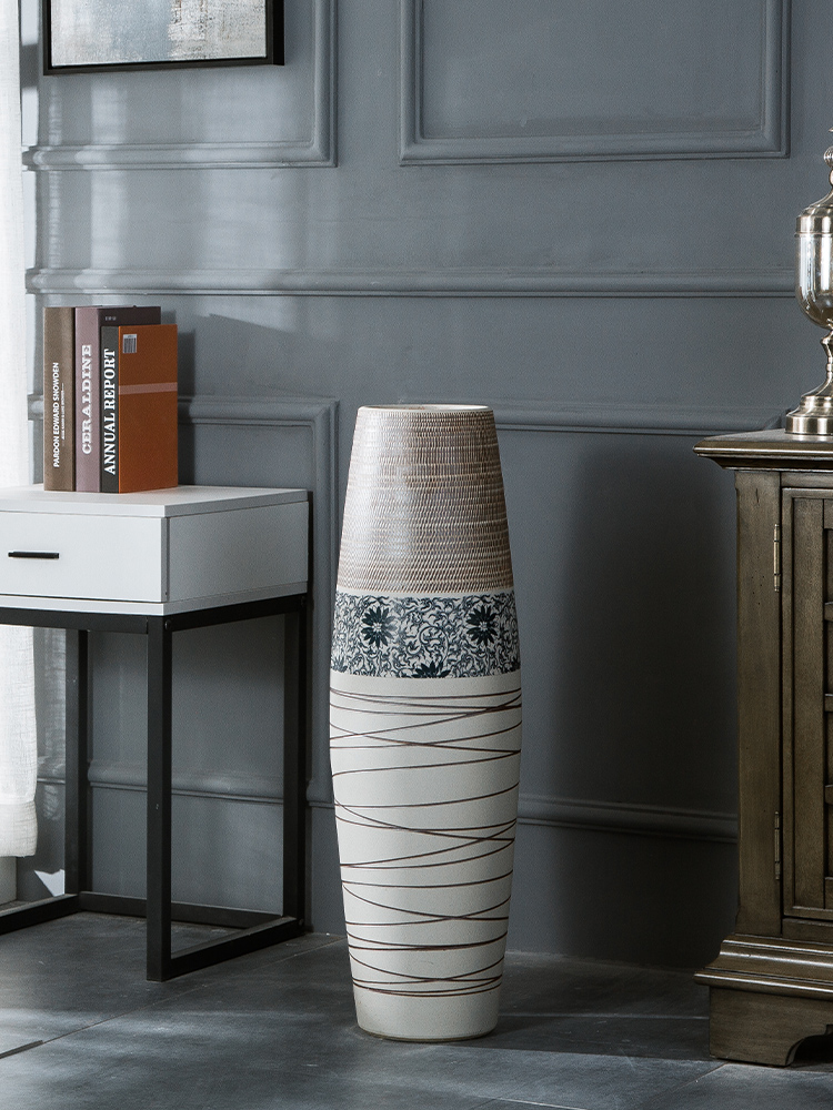 Big ceramic vase landing simulation flower suit dried flowers sitting room adornment furnishing articles I and contracted household act the role ofing is tasted flower arrangement