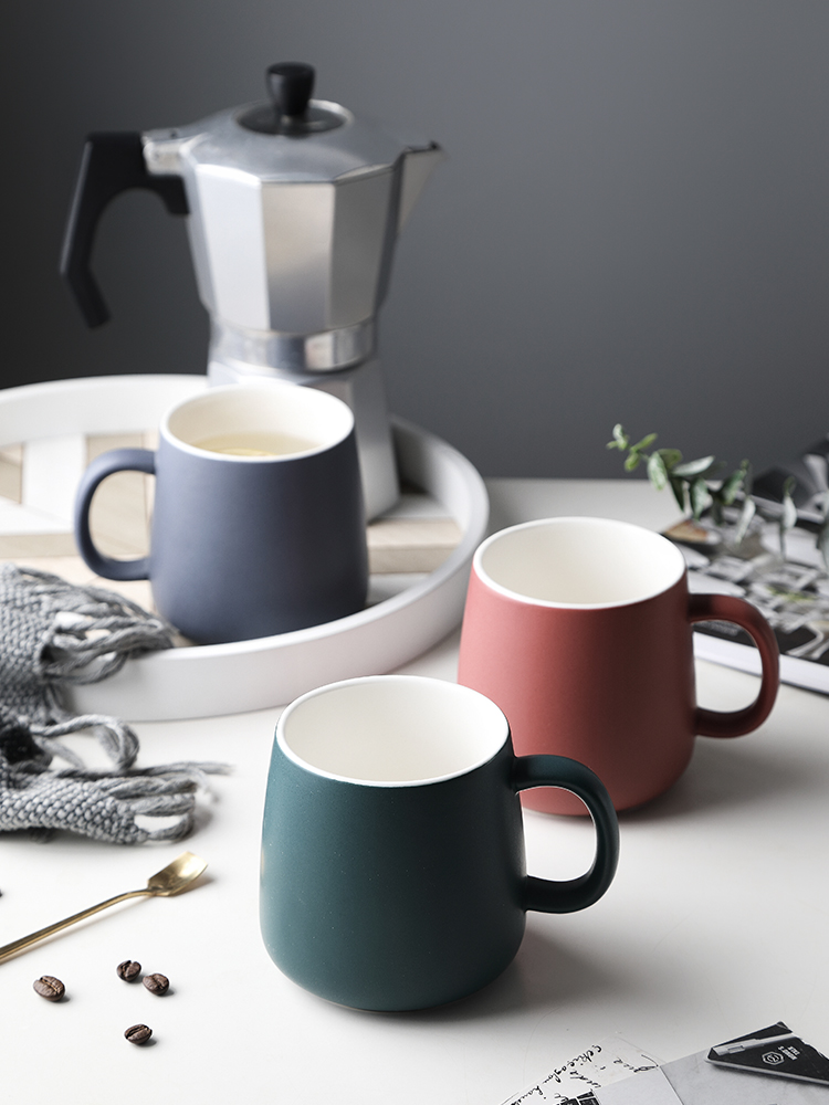 Nordic mugs creative move Japanese contracted large capacity ins household ceramics tide water cup of coffee