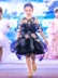 Trẻ em váy công chúa váy đen cô gái váy dạ hội hoa cô gái mô hình sàn catwalk nhỏ chủ trang phục piano mùa thu - Váy trẻ em
