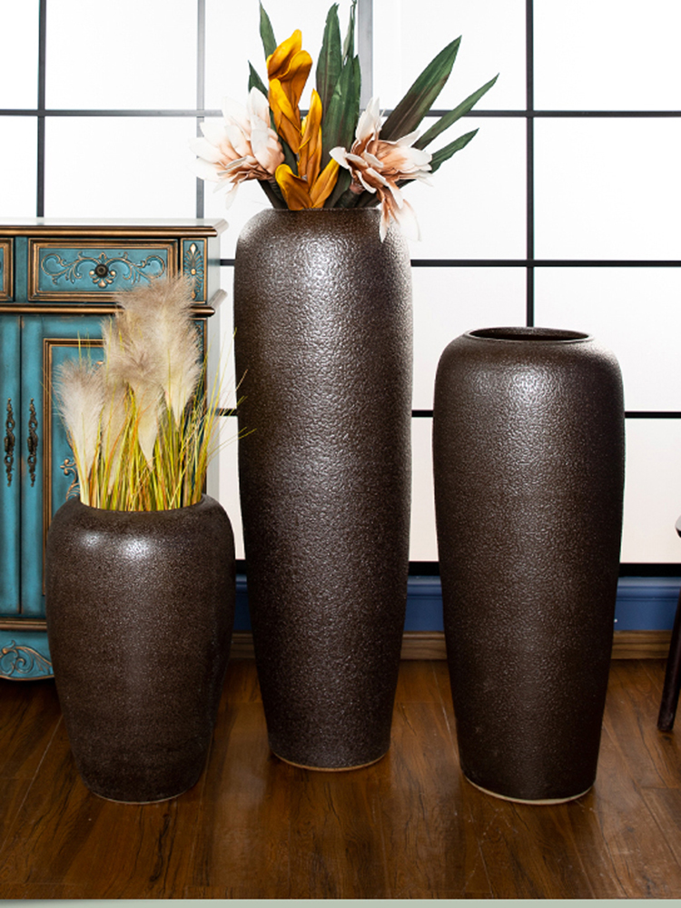 Dried flower vases, jingdezhen ceramic household is suing furnishing articles sitting room TV cabinet decoration to the hotel retro pottery flower arrangement