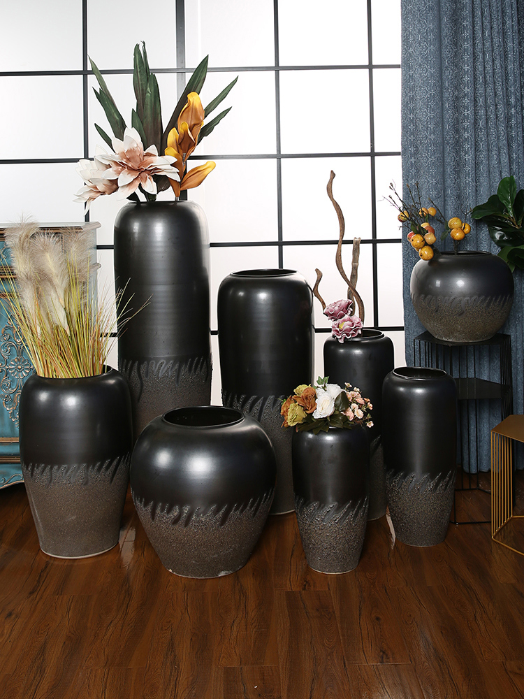 Restoring ancient ways of jingdezhen ceramic big pottery vase household dried flower arranging flowers furnishing articles I and contracted sitting room be born