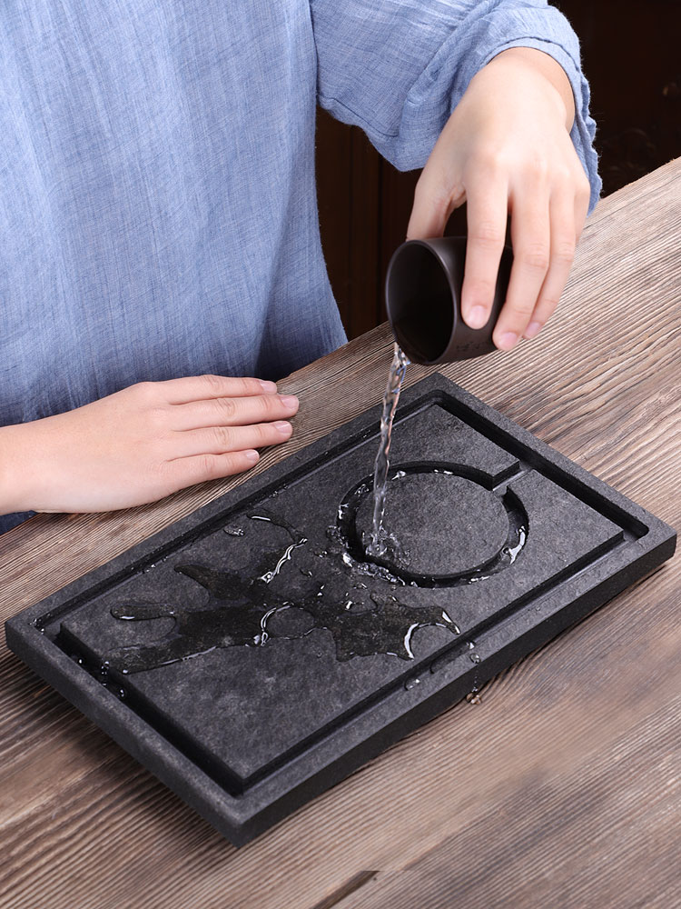 HaoFeng sharply stone kung fu tea set the whole set of domestic tea tray was contracted stone tea tray was small tea table