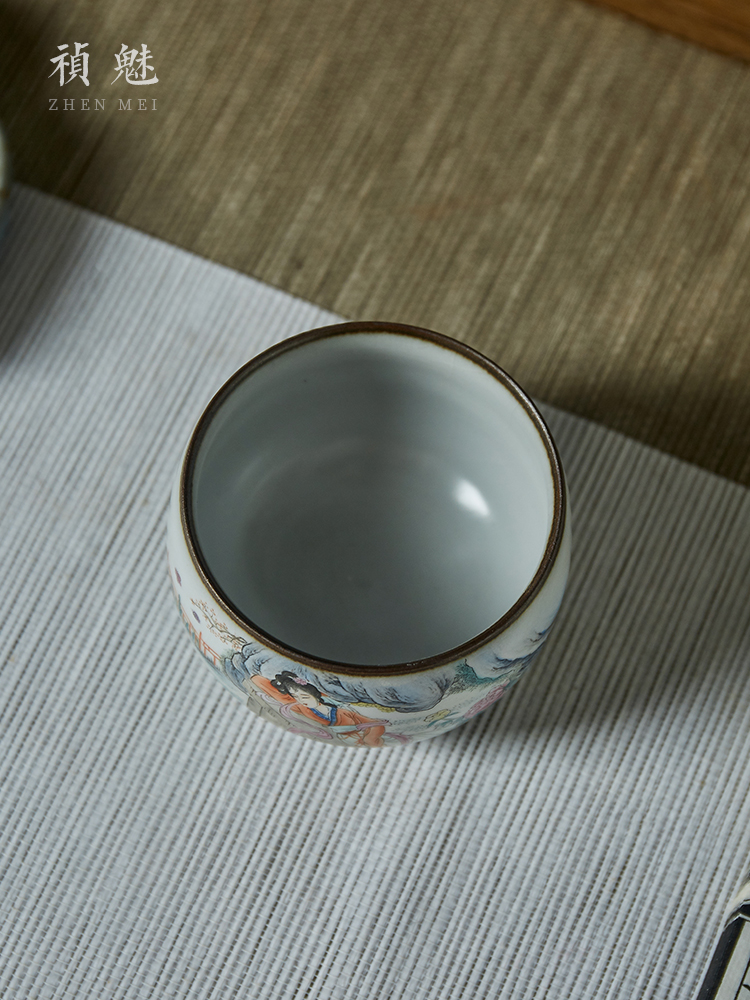 Shot incarnate your up hand - made of red chamber of jingdezhen ceramic cups kung fu tea master piece of personal tea cup single CPU