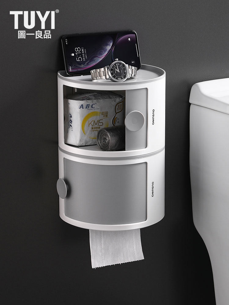 Bắc Âu Phòng Tắm Khăn Giấy Hộp Đựng Giấy Vệ Sinh Hộp Giấy Vệ Sinh Không Đục Lỗ Chống Thấm Nước Cuộn Giấy Sáng Tạo Hộp Giấy hộp đựng giấy vệ sinh cuộn lớn