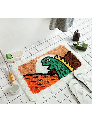 卡通可爱浴室吸水地垫家用卫生间防滑垫门口门垫植绒脚垫卧室极速体育网址_jrs篮球直播_jis低调看直播