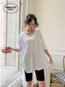 Đồ ngủ nữ mùa hè cotton mỏng phần xu hướng tay ngắn quần thời trang có thể mặc bên ngoài quần áo cotton nữ hai mảnh - Bộ Pajama