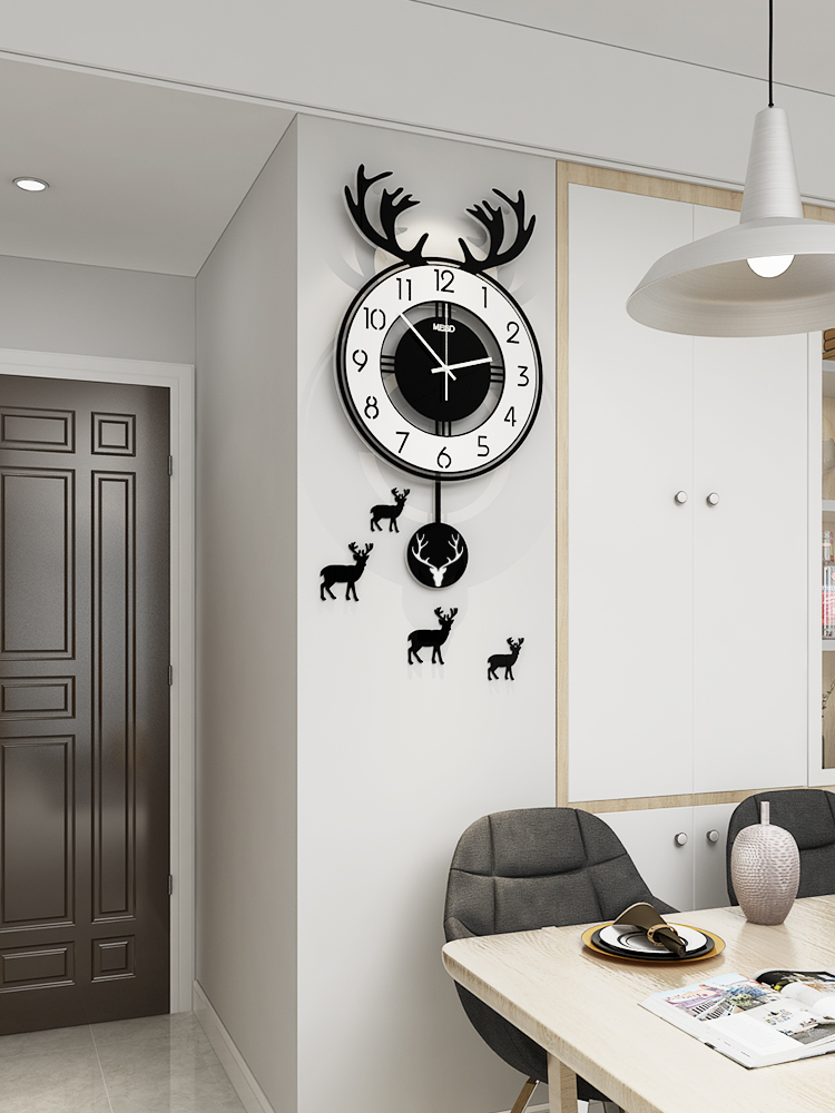 Mercer đỏ phòng khách đồng hồ treo tường đồng hồ Bắc Âu nhỏ gọn thời trang bầu không khí sáng tạo đồng hồ treo bảng bảng Trang chủ hiện đại net