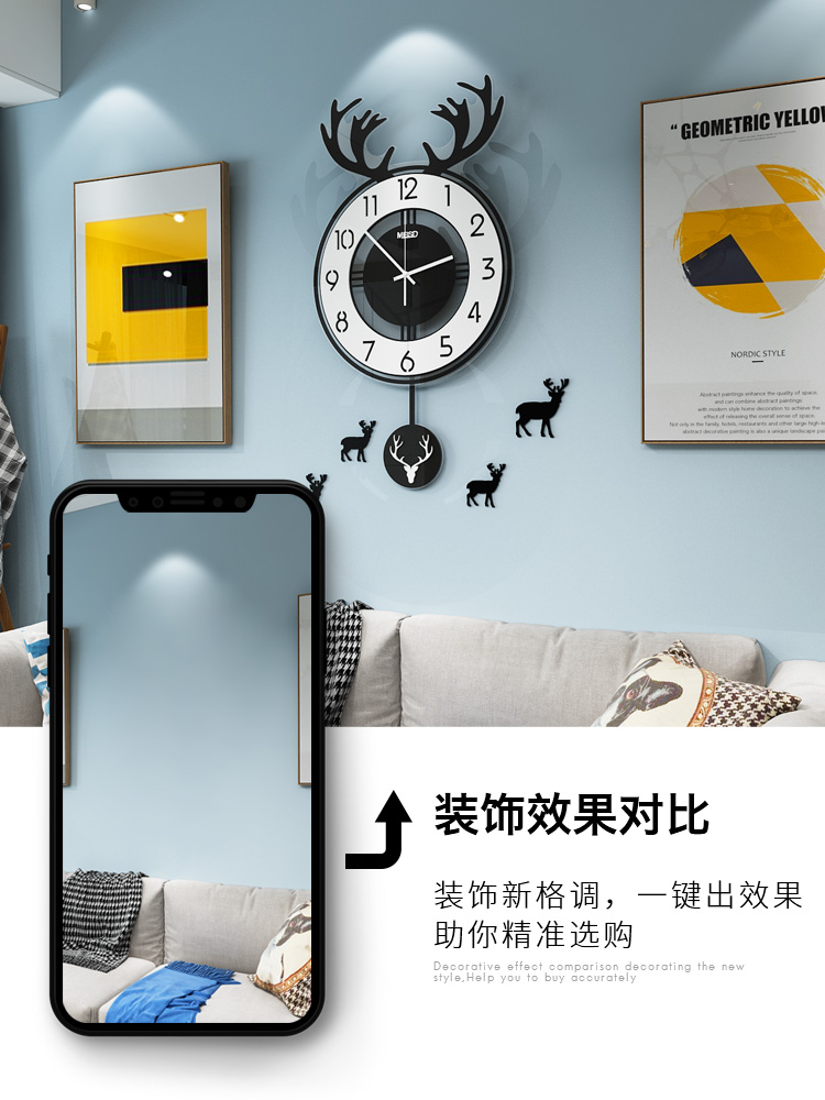 Mercer đỏ phòng khách đồng hồ treo tường đồng hồ Bắc Âu nhỏ gọn thời trang bầu không khí sáng tạo đồng hồ treo bảng bảng Trang chủ hiện đại net