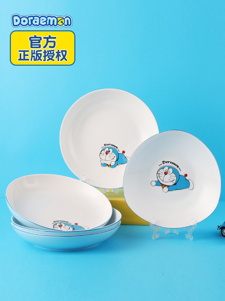 Doraemon Japanese ceramics tableware, lovely creative move bowl dish plate of Chinese New Year dishes suit household composition