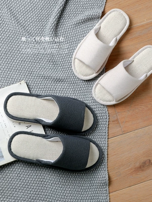 Park Xi Chunqiu Bốn mùa Cặp vợ chồng trong nhà Trang chủ Cotton Cotton Dép Nam Trang chủ Giày mềm đế mềm Giày nữ mùa hè - Trang chủ