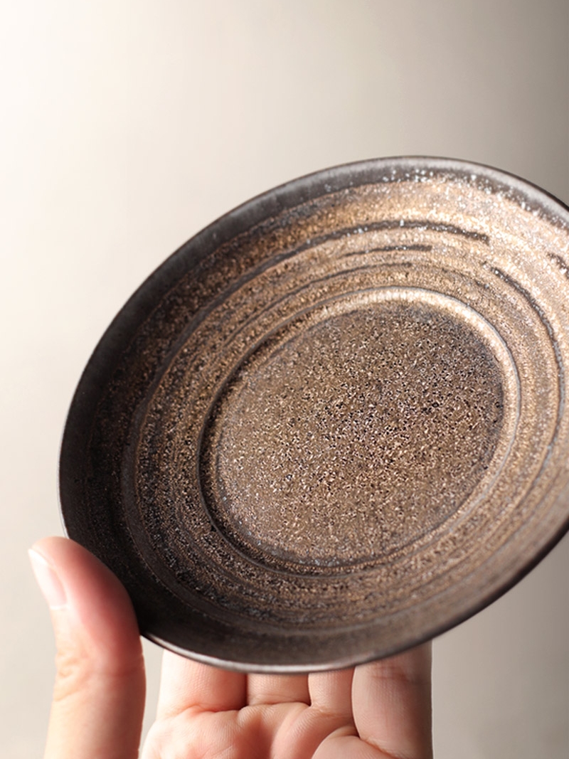 About Nine soil Japanese checking coarse pottery retro coffee cups and saucers move gold cup cup custom item cup couples in the afternoon