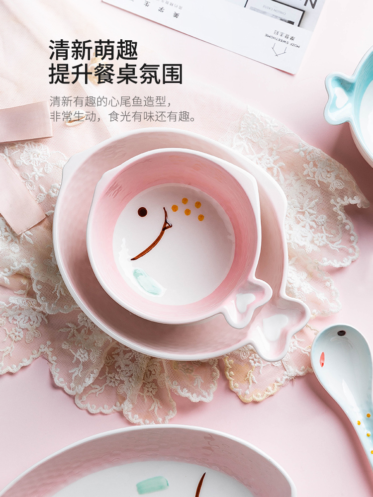 Modern housewives heart express animals tail fish dishes suit to use spoon, 0 creative dish the ceramic tableware