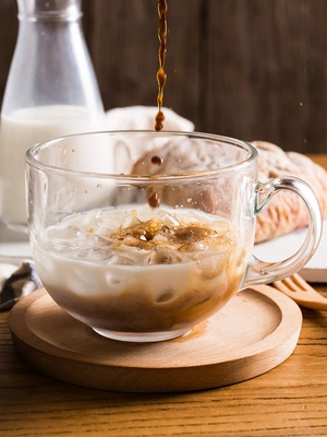 Châu âu sáng tạo cốc cà phê cốc sữa ăn sáng ngũ cốc chịu nhiệt vành đai thủy tinh trà đen hoa cốc lớn hộ gia đình