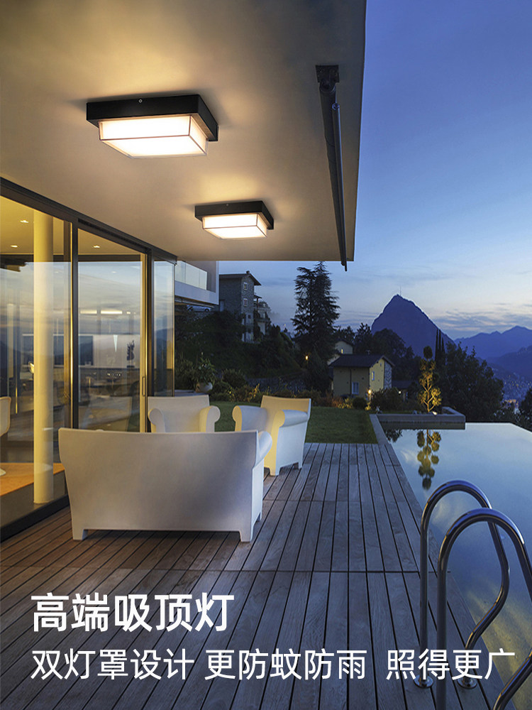 Đèn ốp trần ngoài trời cổng biệt thự sân ngoài trời chống thấm nước chống côn trùng 2022 đèn ốp trần ban công năng lượng mặt trời mới đèn ốp trần den op tran nang luong mat troi đèn ốp trần năng lượng mặt trời