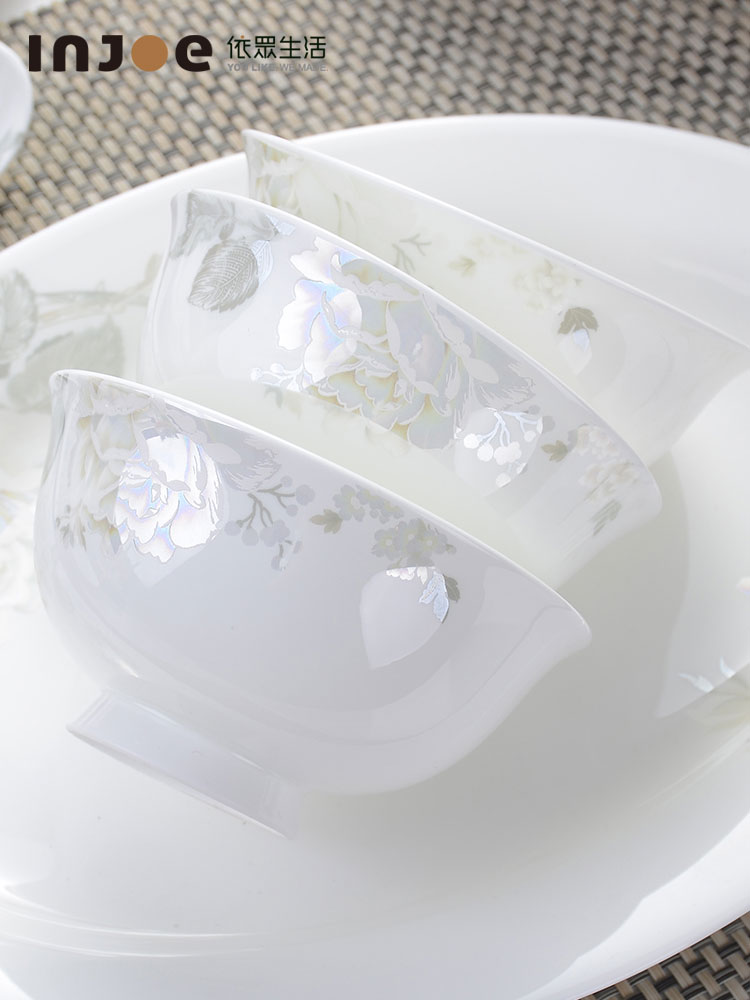 "According to the ipads China tableware suit bowl dish home European dishes suit household of Chinese style ceramic bowl six people