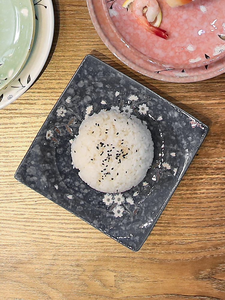 Japanese steak and ceramic plate side of dish dish to eat all the fruit salad platter home plate tableware