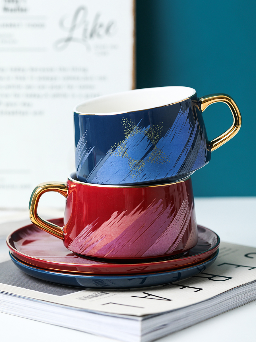Creativity fuels the coffee cups and saucers suit boreal Europe style household stirring cup small European - style key-2 luxury afternoon tea cups