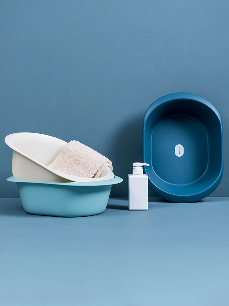 Porcelain color beauty rectangle lavatory plastic washing footbath xiancai basins household deepen more large washing basin