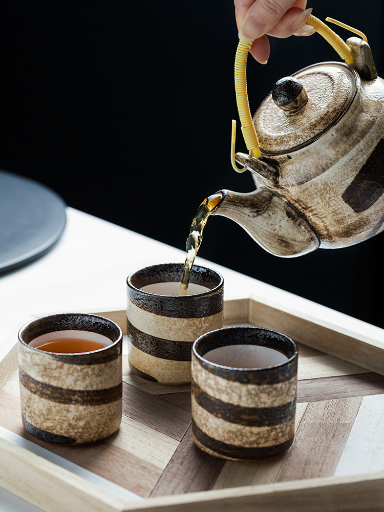 Porcelain color beauty creative ceramic teapot tea set girder teapot restoring ancient ways is cold cool tea kettle kettle