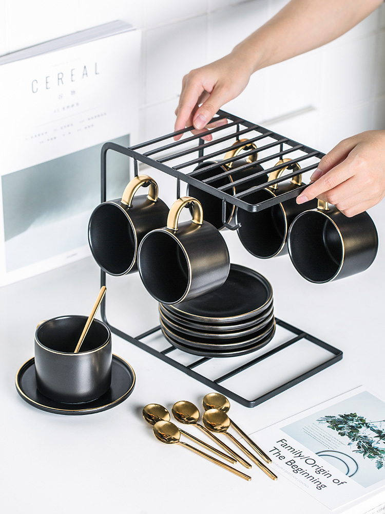 Porcelain color beautiful small European - style key-2 luxury see colour ceramic coffee cups and saucers suit creative contracted afternoon tea coffee equipment