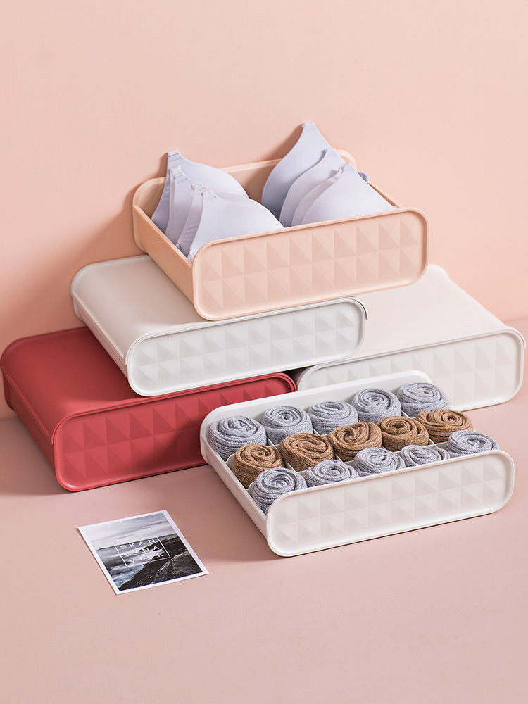 Porcelain color beauty contracted household plastic 'underwear receive a case frame socks bin bra storage box