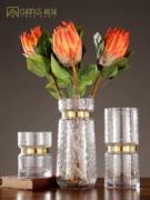 Đồng nhẫn bình gấp sáng tạo hoa thủ công thủy tinh trang trí bình hoa máy tính để bàn Bắc Âu hoa đặt mềm - Vase / Bồn hoa & Kệ