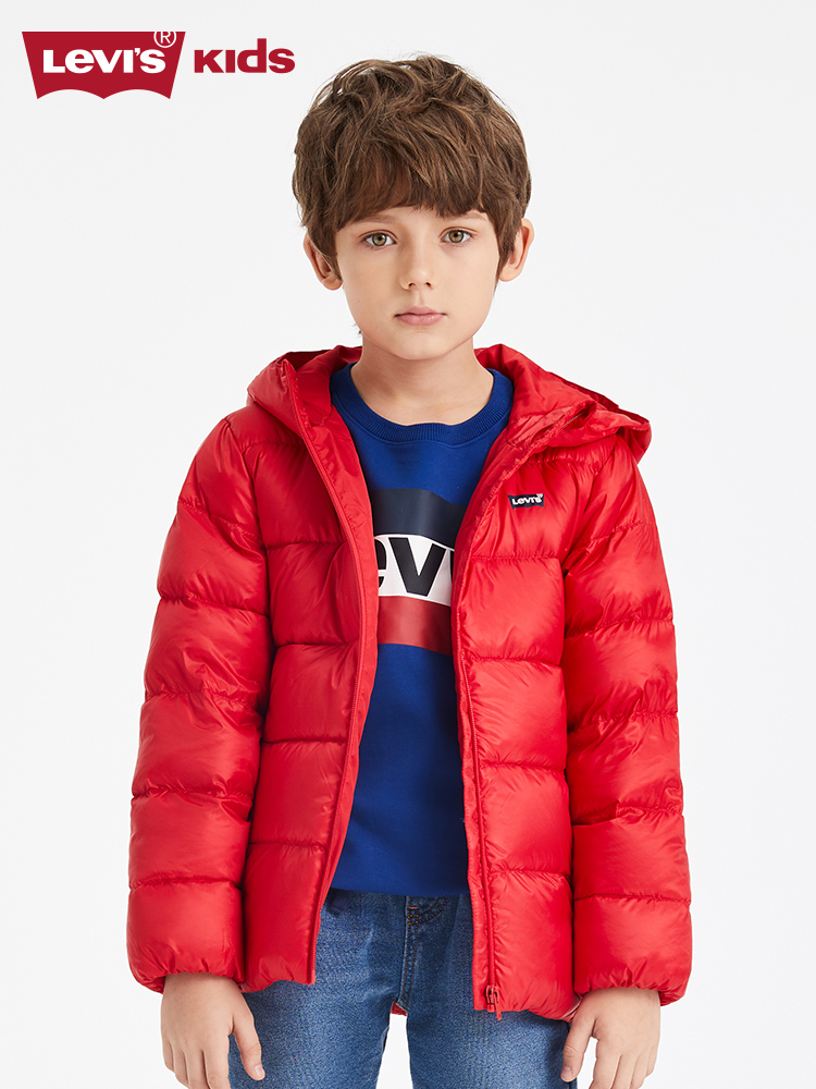 Levi’s 李维斯 男童连帽羽绒服 LV942186  多重优惠折后￥241.85包邮 110-160cm码可选