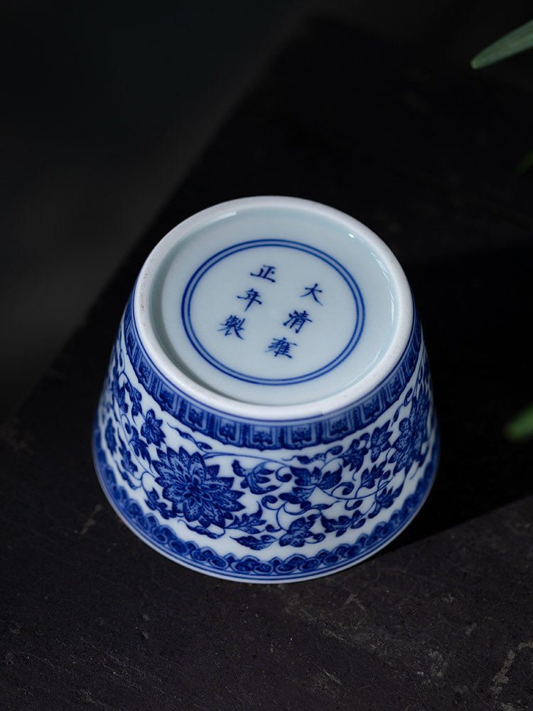 Some workers bound branch lotus master of jingdezhen ceramic flower pot cup kung fu tea set special single cup small bowl tea cups