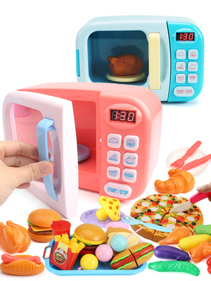 Lò vi sóng cho trẻ em Lò nướng đồ chơi Trẻ em Chơi tại nhà Bé Nấu bếp Đặt cho bé gái Mô phỏng đồ dùng nhà bếp - Đồ chơi gia đình đồ chơi thiếu nhi Đồ chơi gia đình