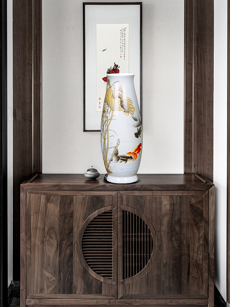 The Master of jingdezhen ceramics hand - made paint high Angle vase furnishing articles household adornment style living room what flower arrangement