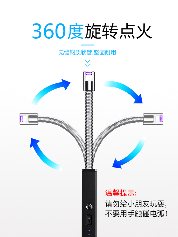 bếp gas bếp xung đánh lửa điện tử nến thơm nhẹ tay cầm dài thanh súng mở rộng chơi đánh lửa