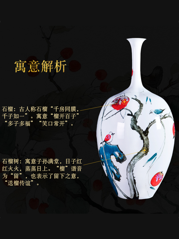 Jingdezhen ceramic masters hand - made the master powder enamel vase flower arranging gall bladder sitting room porch decoration handicraft furnishing articles