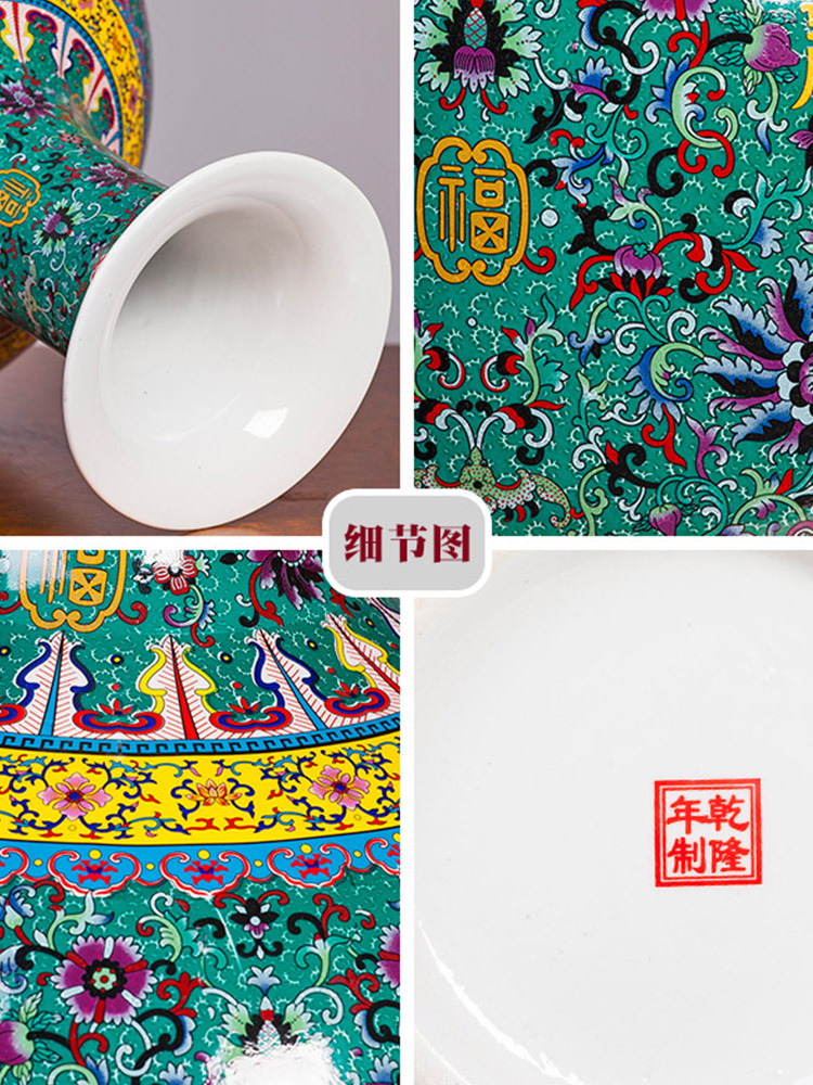 Jingdezhen ceramics dried flowers of large vases, flower arrangement home sitting room adornment high place large handicraft