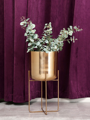 Mai Quạt Nhập khẩu Hoa đứng Sắt Xanh Hoa Hồng Giá đỡ Sàn nhà Hoa đứng Ấn Độ Vàng Creative Pot Chủ - Kệ kệ trang trí đẹp Kệ