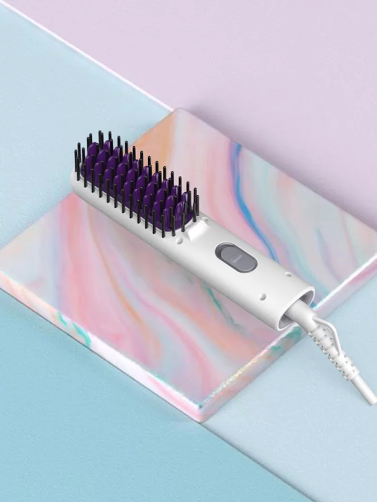 娜么美 Lazy straight -hair combing artifact automatic roll two -purpose use without injury to the ionic mini e -combs